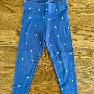 Boden Blue Polka Dot Kids Leggings